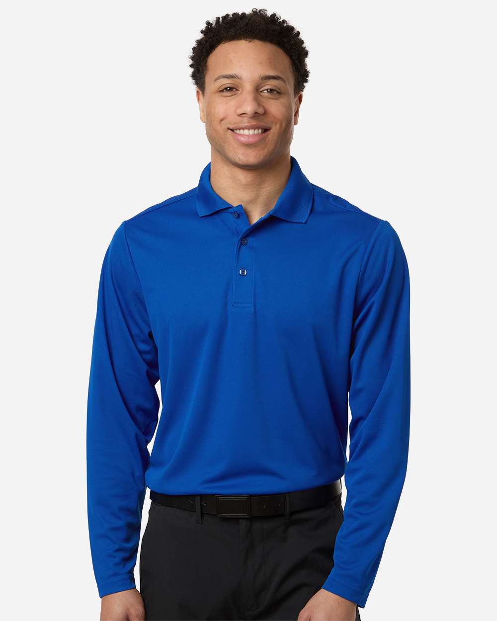 Core365 Men's Nova Performance Long Sleeve Pique Polo - CE108L True Royal
