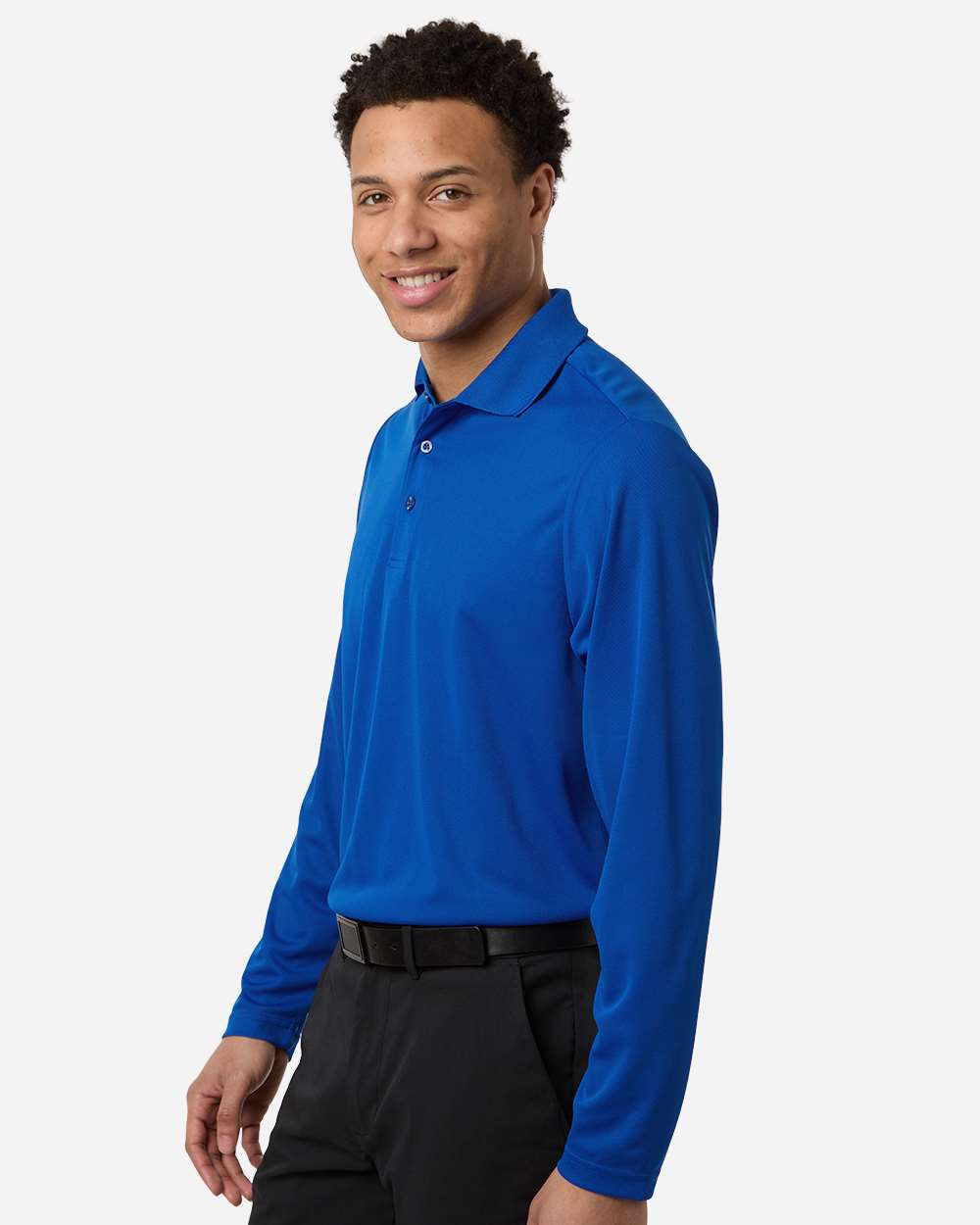 Core365 Men's Nova Performance Long Sleeve Pique Polo - CE108L True Royal