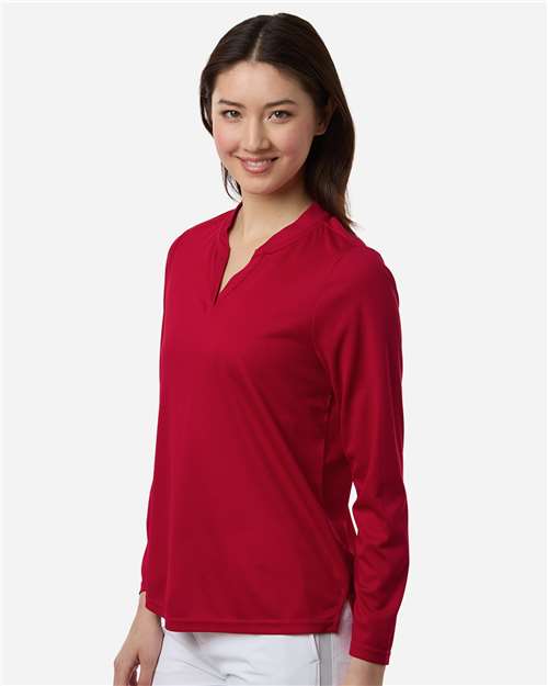 Core365 Women's Nova Performance Long Sleeve Pique Polo - CE108LW Classic Red