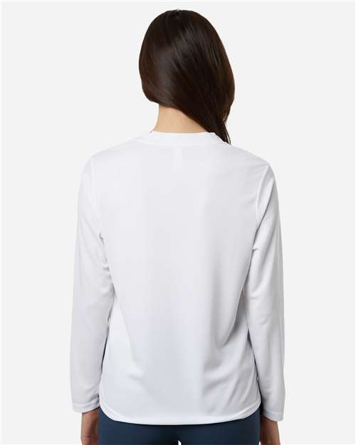 Core365 Women's Nova Performance Long Sleeve Pique Polo - CE108LW White