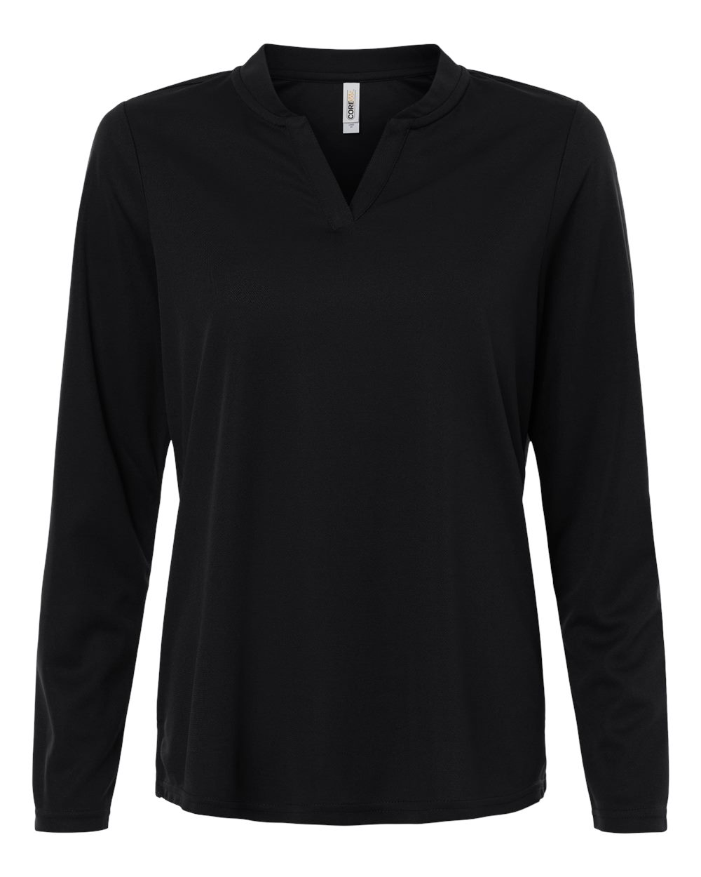 Core365 Women's Nova Performance Long Sleeve Pique Polo - CE108LW Black