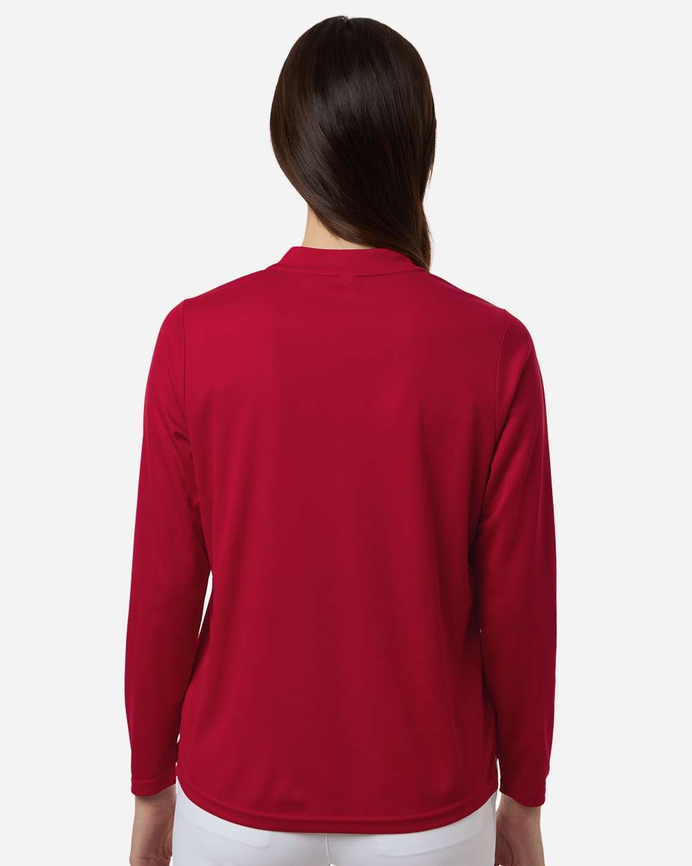 Core365 Women's Nova Performance Long Sleeve Pique Polo - CE108LW Classic Red