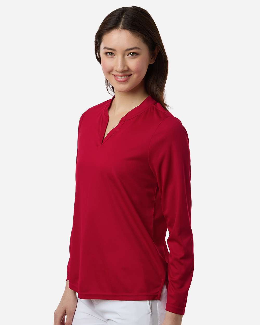 Core365 Women's Nova Performance Long Sleeve Pique Polo - CE108LW Classic Red