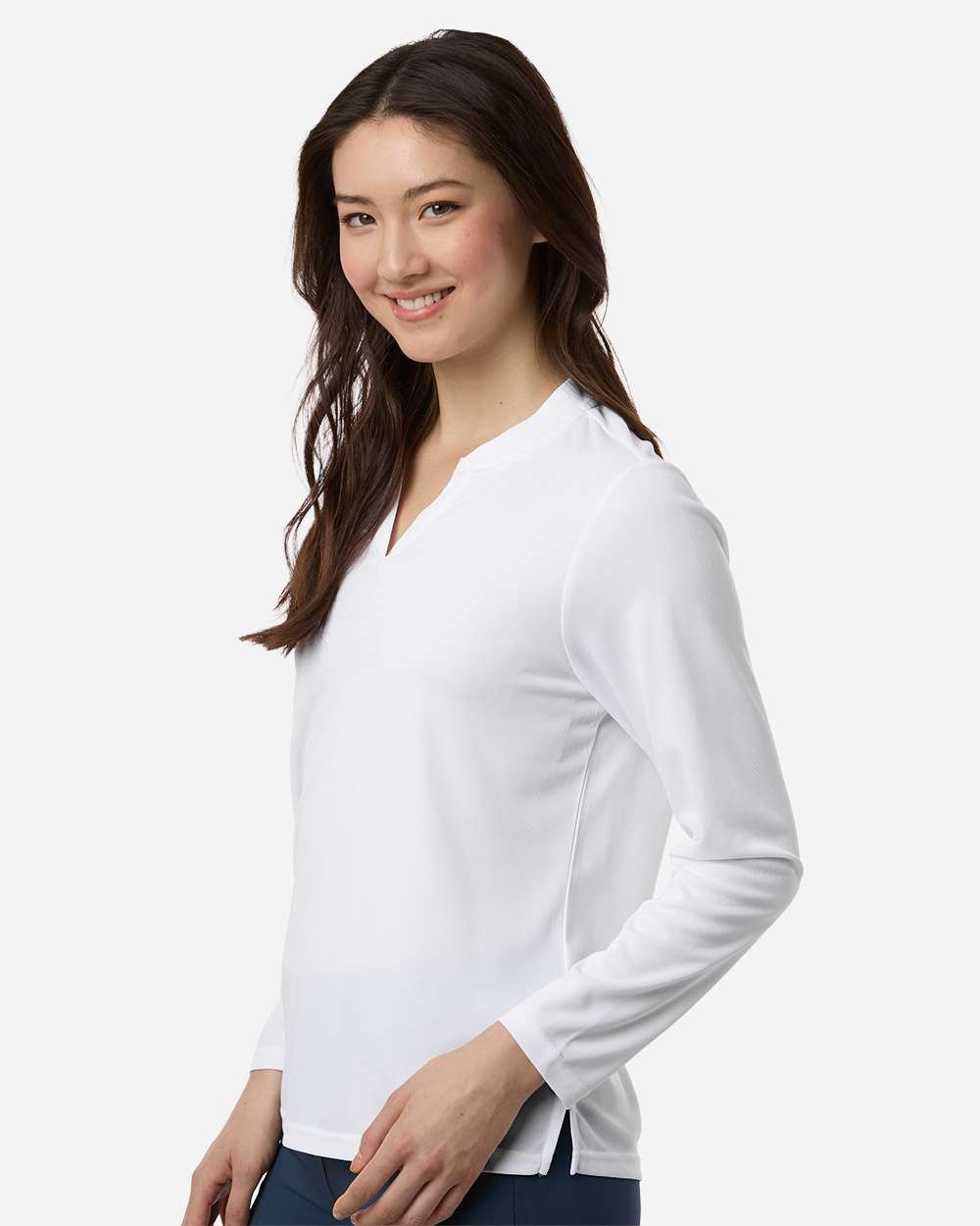 Core365 Women's Nova Performance Long Sleeve Pique Polo - CE108LW White