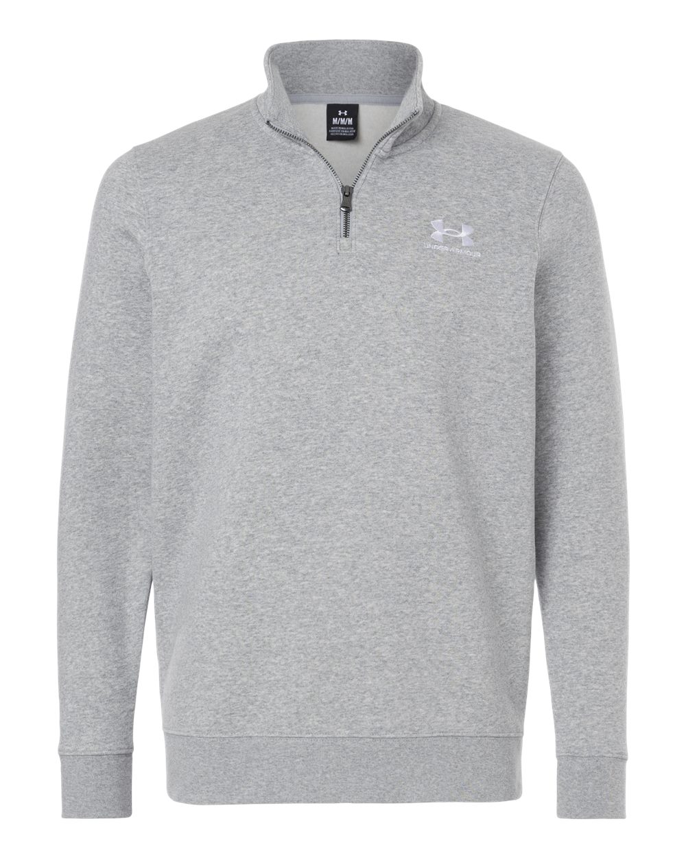 Under Armour Men's Icon Fleece Quarter-Zip Pullover - 6012710 Mod Grey Light Heather- White