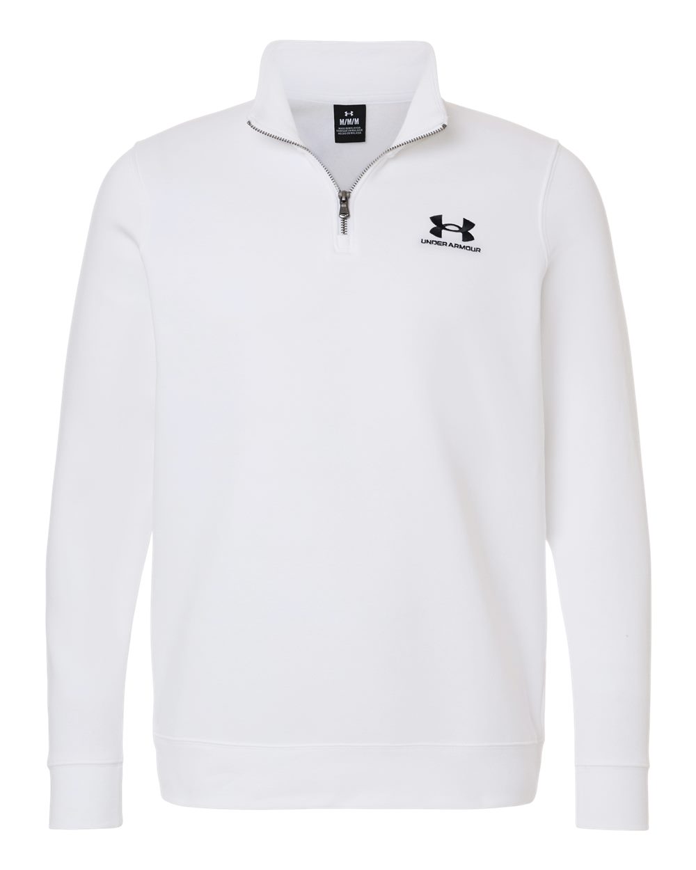 Under Armour Men's Icon Fleece Quarter-Zip Pullover - 6012710 White- Black