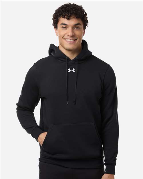 Under Armour Men's Team Icon Fleece Hooded Sweatshirt - 6014161 Black- White