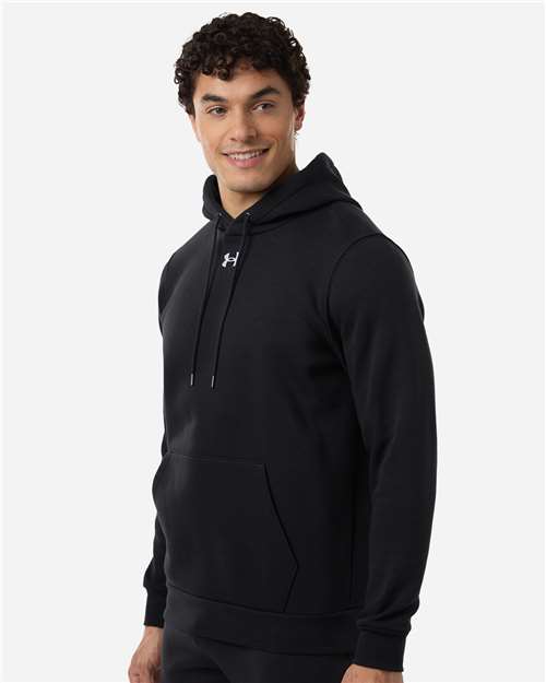 Under Armour Men's Team Icon Fleece Hooded Sweatshirt - 6014161 Black- White