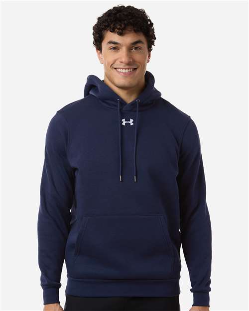 Under Armour Men's Team Icon Fleece Hooded Sweatshirt - 6014161 Midnight Navy- White