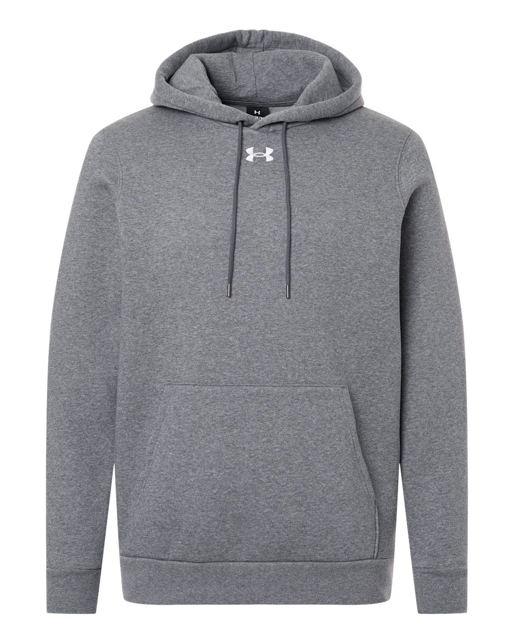 Under Armour Men's Team Icon Fleece Hooded Sweatshirt - 6014161 Pitch Grey Medium Heather- White