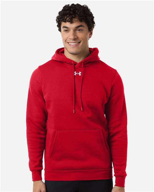 Under Armour Men's Team Icon Fleece Hooded Sweatshirt - 6014161 Red- White