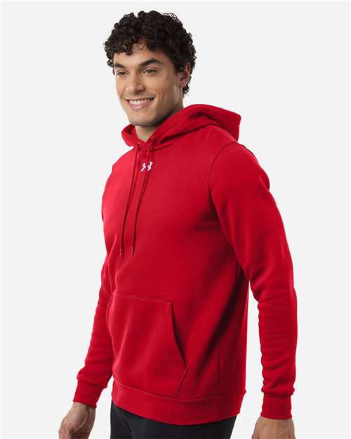 Under Armour Men's Team Icon Fleece Hooded Sweatshirt - 6014161 Red- White