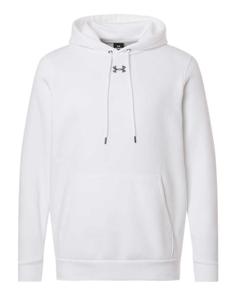 Under Armour Men's Team Icon Fleece Hooded Sweatshirt - 6014161 White- Pitch Grey Medium Heather