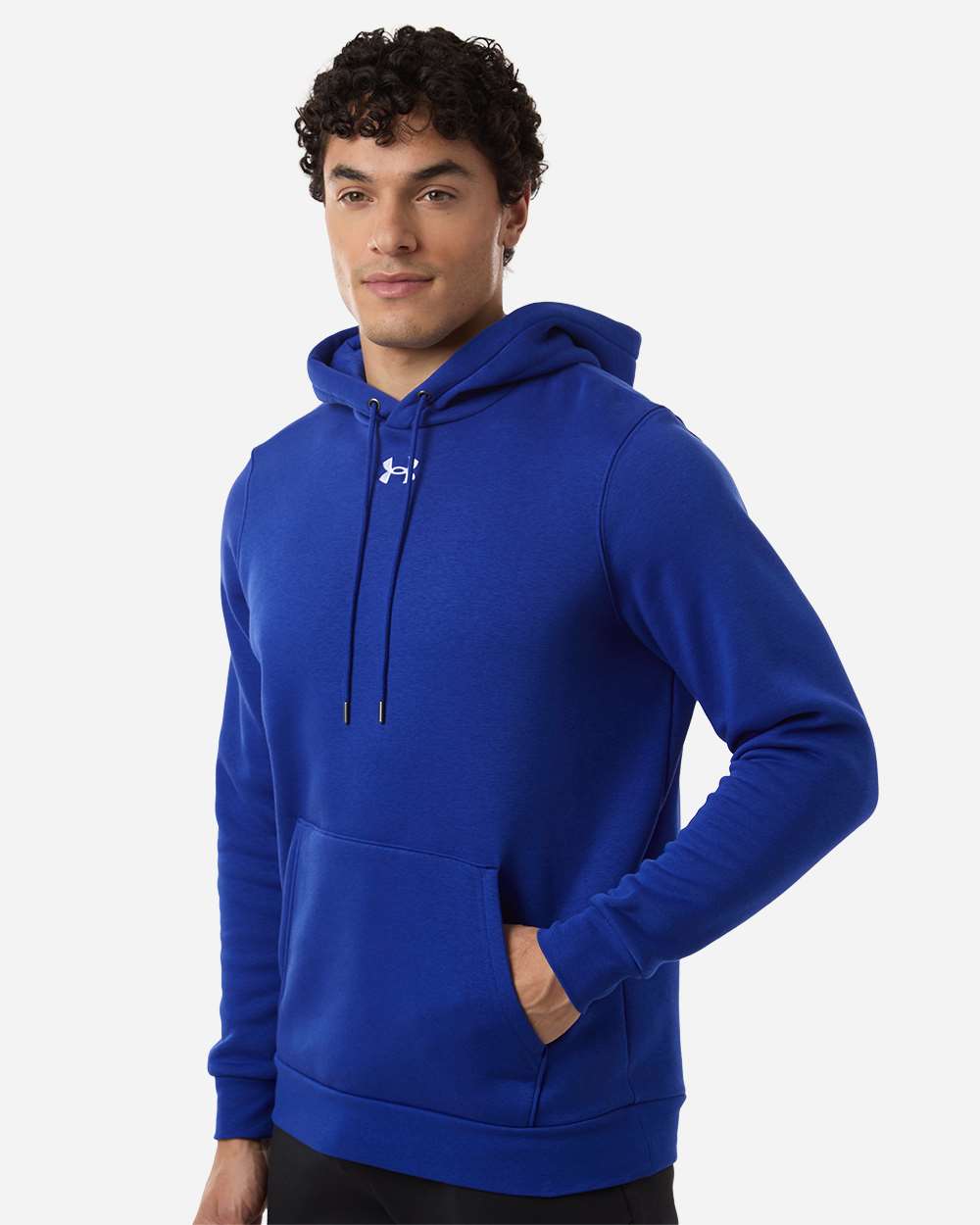 Under Armour Men's Team Icon Fleece Hooded Sweatshirt - 6014161 Royal- White
