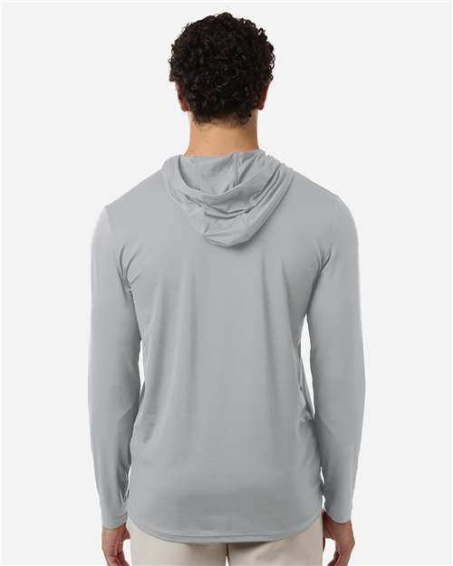 Under Armour Men's Team Vanish Hooded Long Sleeve T-Shirt - 6014164 Mod Grey- White