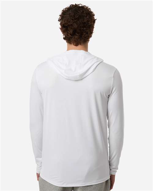 Under Armour Men's Team Vanish Hooded Long Sleeve T-Shirt - 6014164 White- Pitch Grey