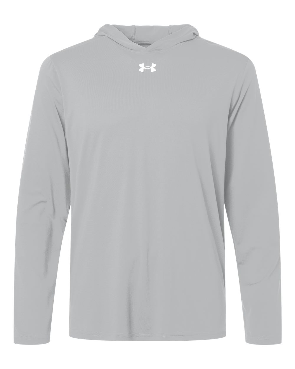 Under Armour Men's Team Vanish Hooded Long Sleeve T-Shirt - 6014164 Mod Grey- White