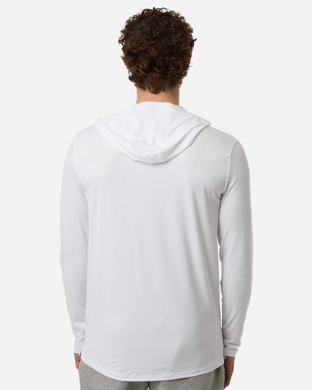 Under Armour Men's Team Vanish Hooded Long Sleeve T-Shirt - 6014164 White- Pitch Grey