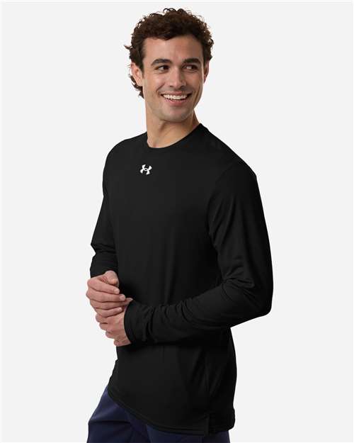 Under Armour Men's Team Vanish Long Sleeve T-Shirt - 6014166 Black- White