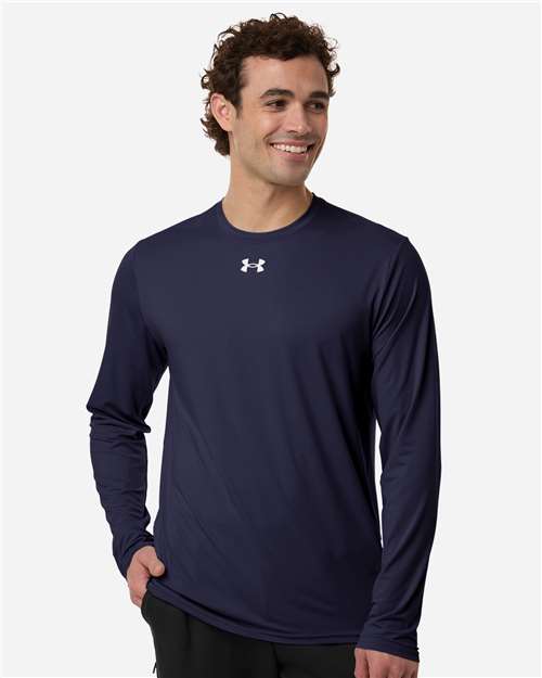 Under Armour Men's Team Vanish Long Sleeve T-Shirt - 6014166 Midnight Navy- White