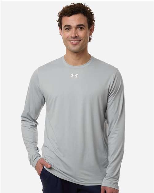 Under Armour Men's Team Vanish Long Sleeve T-Shirt - 6014166 Mod Grey- White