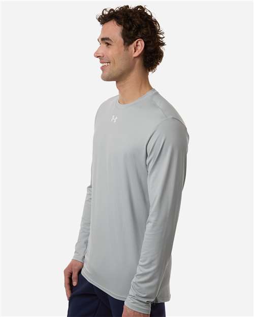 Under Armour Men's Team Vanish Long Sleeve T-Shirt - 6014166 Mod Grey- White