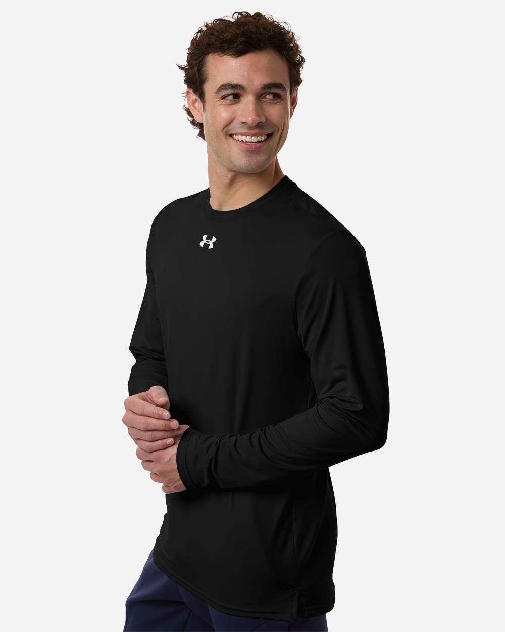 Under Armour Men's Team Vanish Long Sleeve T-Shirt - 6014166 Black- White