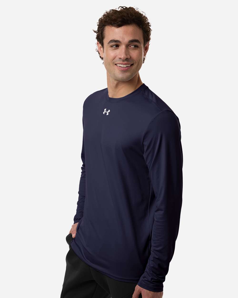 Under Armour Men's Team Vanish Long Sleeve T-Shirt - 6014166 Midnight Navy- White