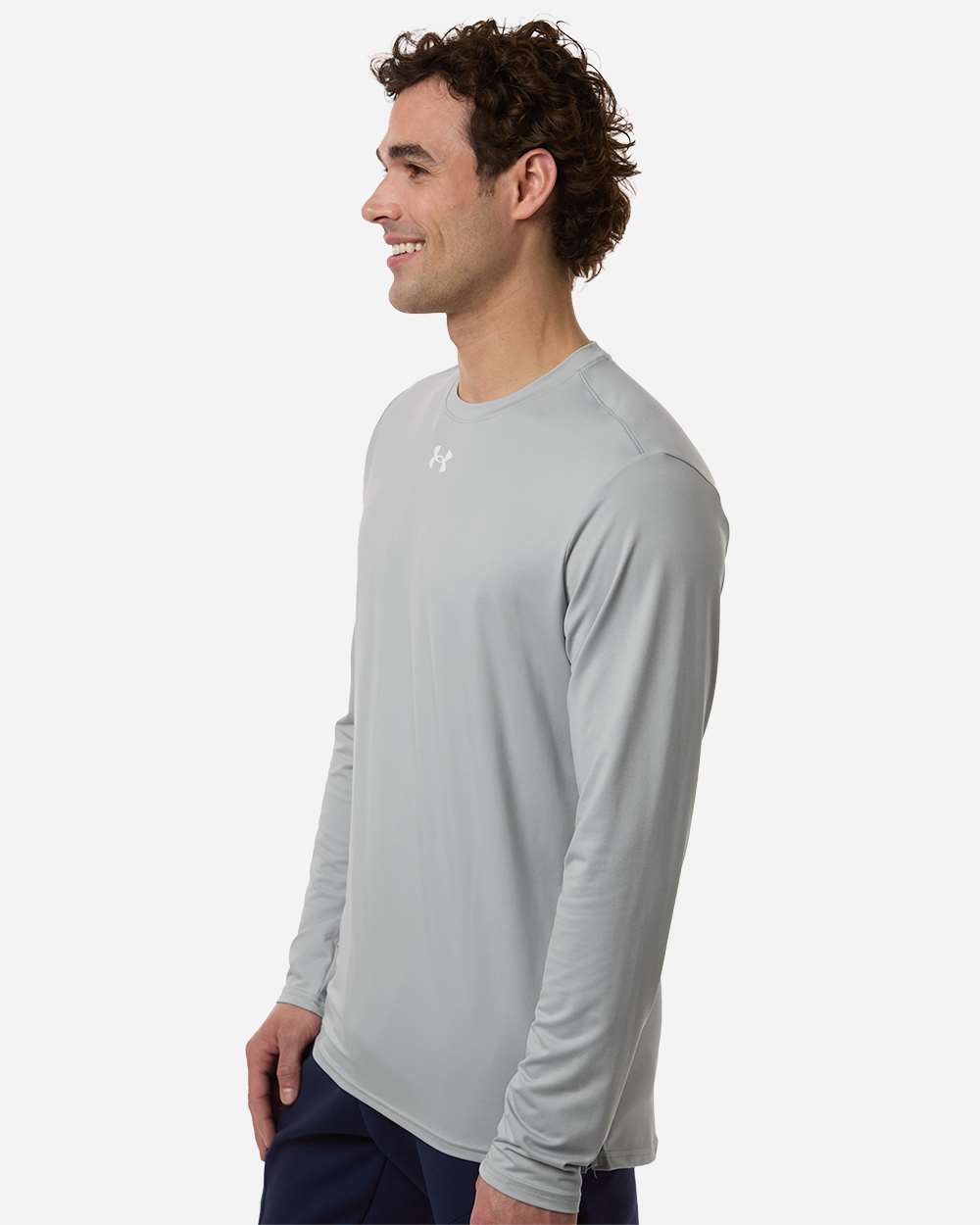 Under Armour Men's Team Vanish Long Sleeve T-Shirt - 6014166 Mod Grey- White