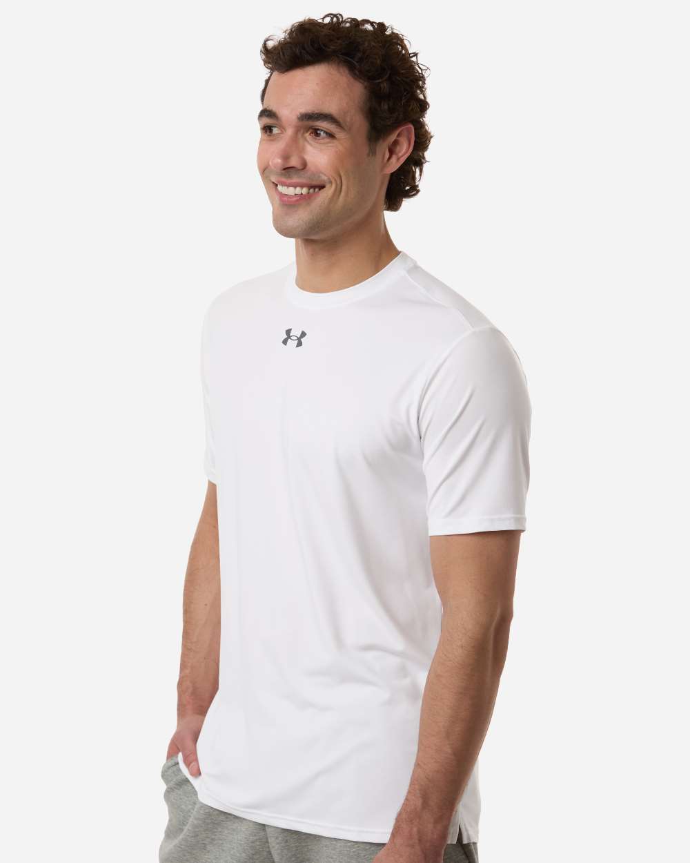 Under Armour Men's Team Vanish T-Shirt - 6014167 White- Pitch Grey