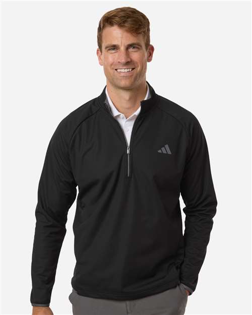 Adidas Men's Ultimate365 Wind Quarter-Zip Pullover - A2027 Black