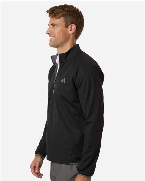 Adidas Men's Ultimate365 Wind Quarter-Zip Pullover - A2027 Black