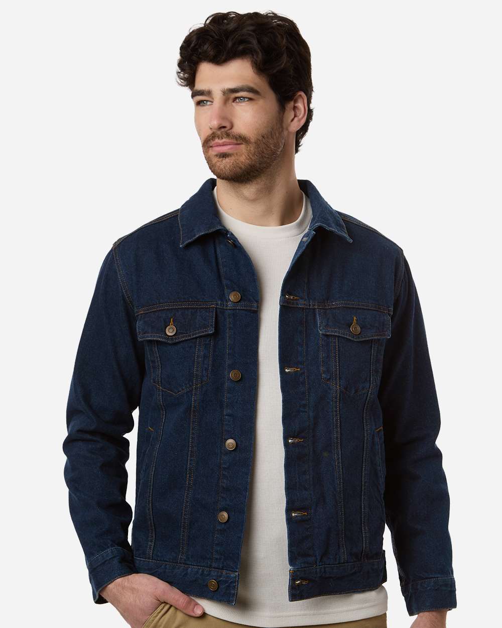Harriton Unisex Cooper Denim Jacket - M75 Dark Denim