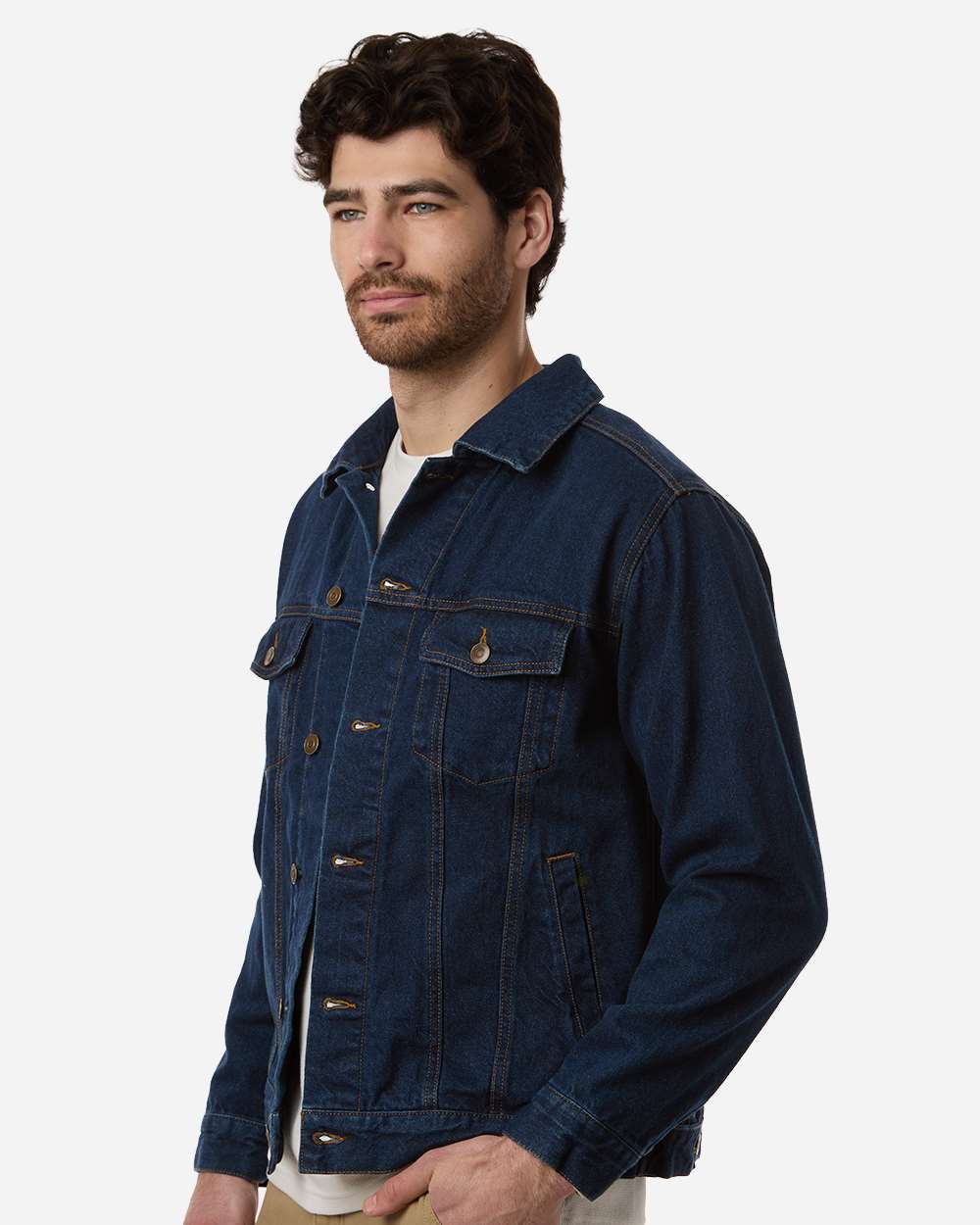 Harriton Unisex Cooper Denim Jacket - M75 Dark Denim