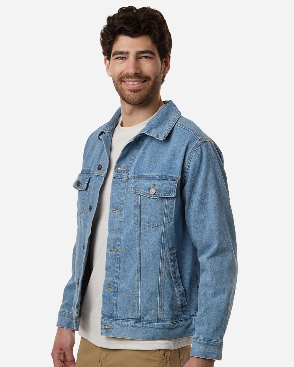 Harriton Unisex Cooper Denim Jacket - M75 Light Denim