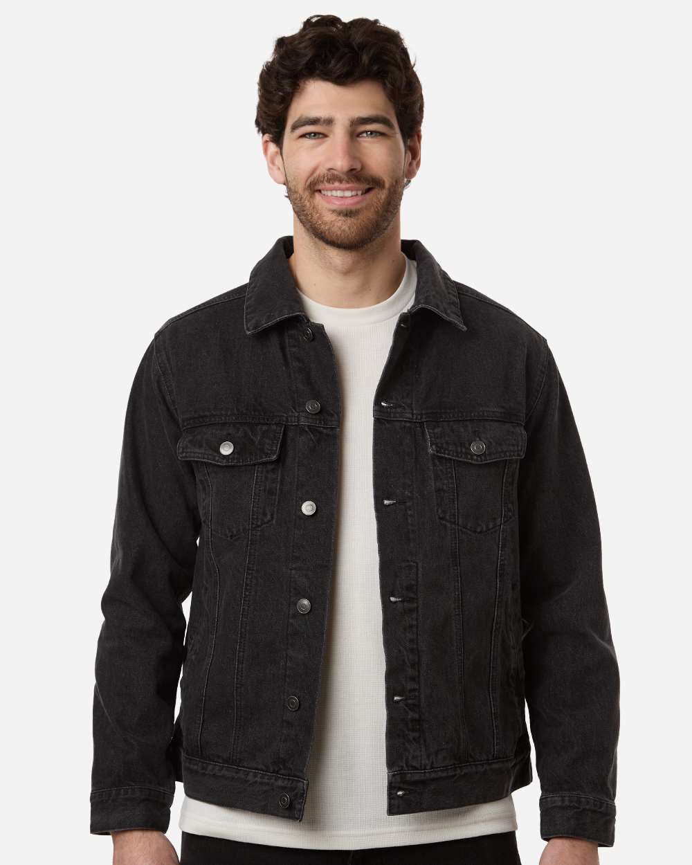 Harriton Unisex Cooper Denim Jacket - M75 Washed Black