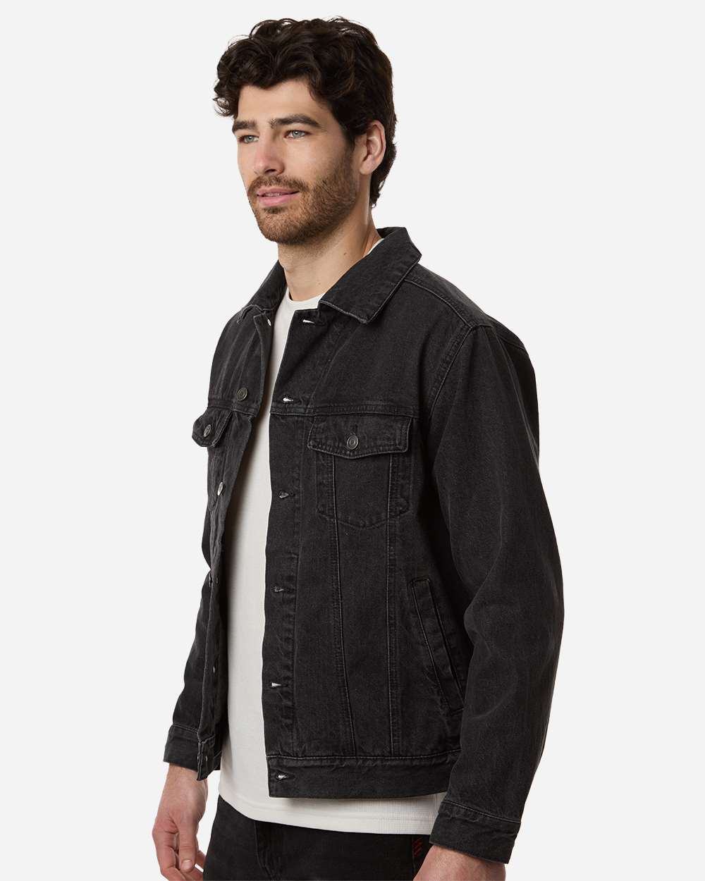 Harriton Unisex Cooper Denim Jacket - M75 Washed Black