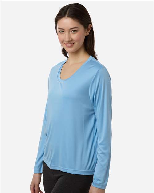 Core365 Women's Capital Performance Long Sleeve T-Shirt - CE10LW Columbia Blue