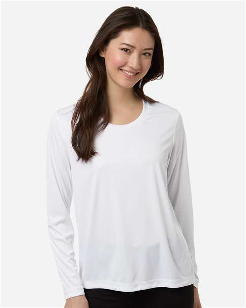 Core365 Women's Capital Performance Long Sleeve T-Shirt - CE10LW White