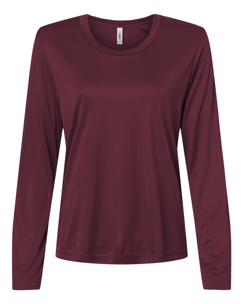 Core365 Women's Capital Performance Long Sleeve T-Shirt - CE10LW Burgundy