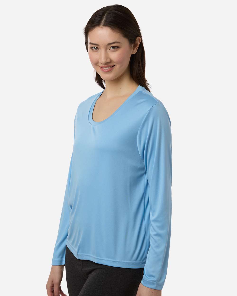 Core365 Women's Capital Performance Long Sleeve T-Shirt - CE10LW Columbia Blue