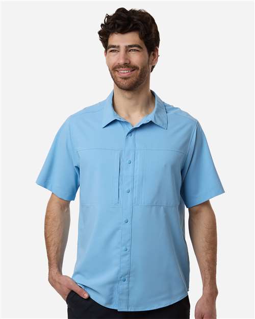 Core365 Men's UltraUVP Shoreline Short Sleeve Staff Shirt - CE520 Columbia Blue