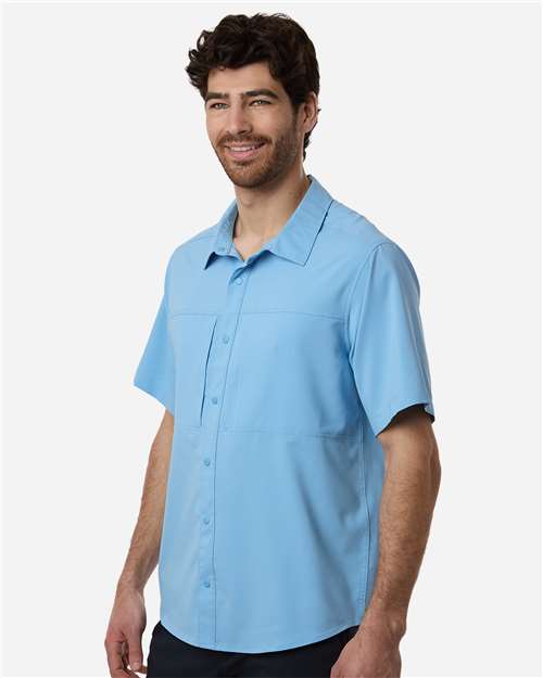 Core365 Men's UltraUVP Shoreline Short Sleeve Staff Shirt - CE520 Columbia Blue