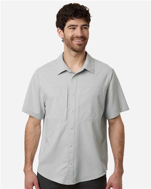 Core365 Men's UltraUVP Shoreline Short Sleeve Staff Shirt - CE520 Platinum