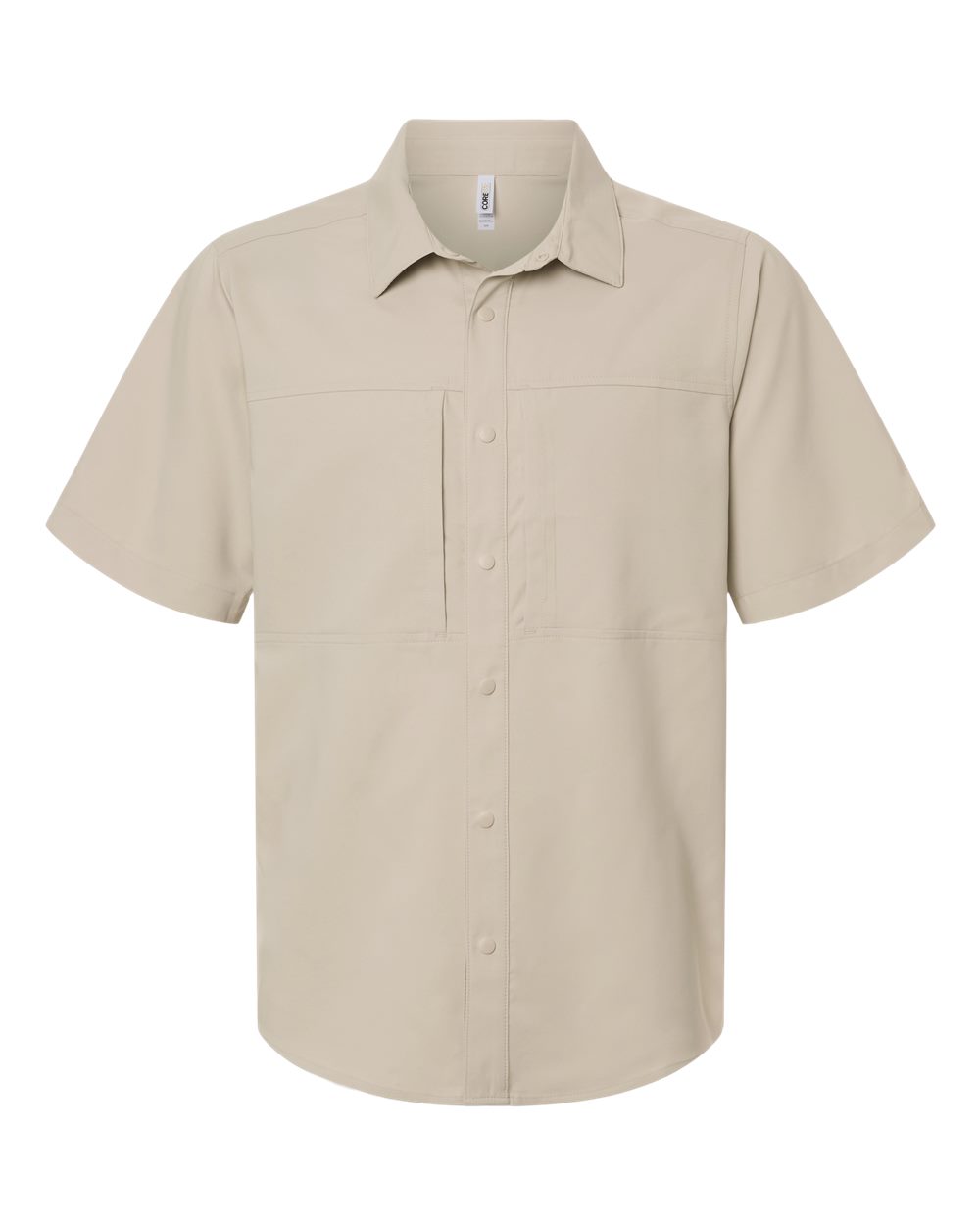 Core365 Men's UltraUVP Shoreline Short Sleeve Staff Shirt - CE520 Stone