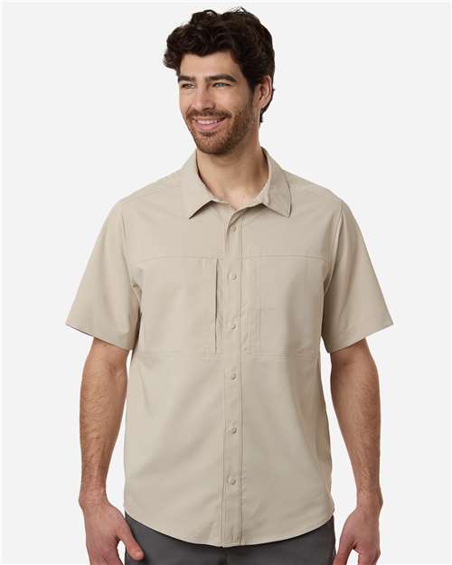 Core365 Men's UltraUVP Shoreline Short Sleeve Staff Shirt - CE520 Stone