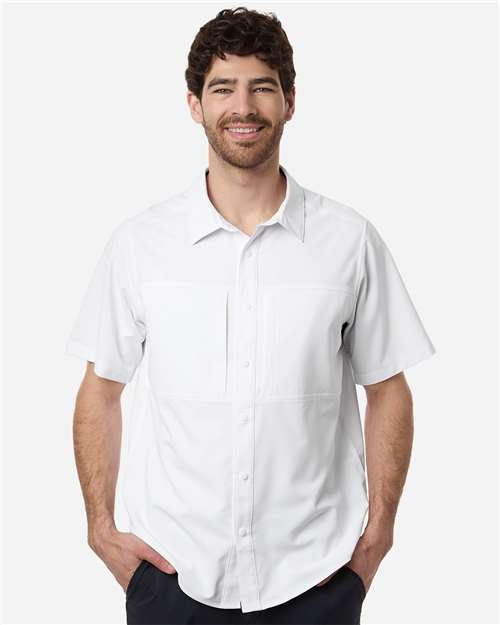 Core365 Men's UltraUVP Shoreline Short Sleeve Staff Shirt - CE520 White