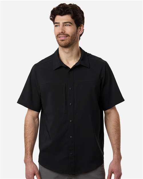 Core365 Men's UltraUVP Shoreline Short Sleeve Staff Shirt - CE520 Black