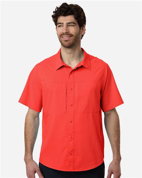 Core365 Men's UltraUVP Shoreline Short Sleeve Staff Shirt - CE520 Marina Red