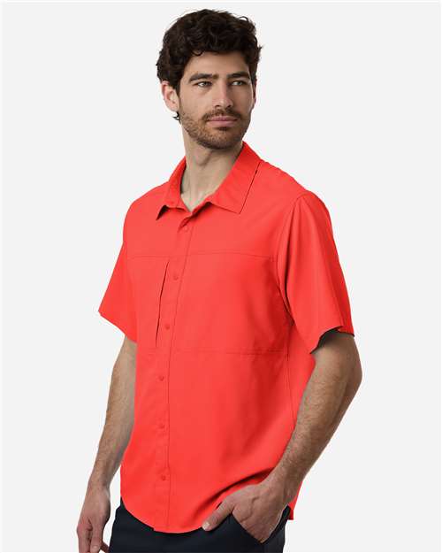 Core365 Men's UltraUVP Shoreline Short Sleeve Staff Shirt - CE520 Marina Red